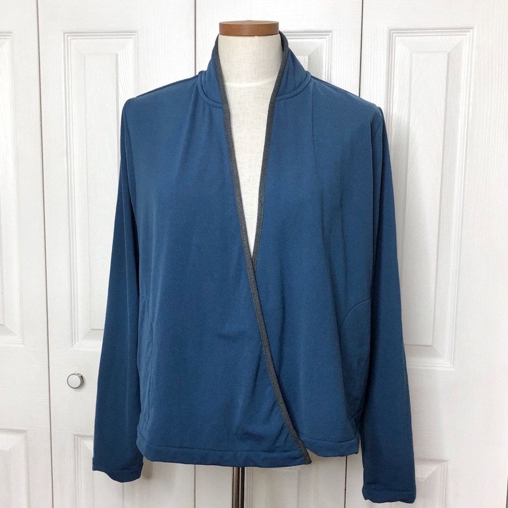 Woolrich Merino wool drape front cardigan, pockets